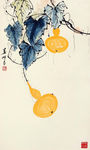 葫芦国画玄关背景墙