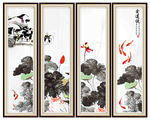 水墨画荷花