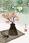 中国风水墨民俗淡彩装饰画
