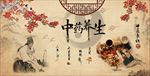 中药养生背景墙装饰画