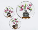 简约浮雕花瓶装饰画