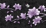 唯美立体玉兰花背景墙