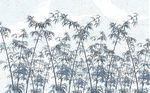 现代唯美简约大气文竹羽毛背景墙