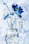 中国风禅意荷花装饰画
