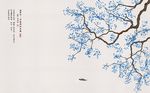 手绘梅花背景墙