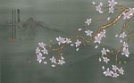 玉兰花花鸟背景墙