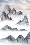 现代简约禅意山水装饰画