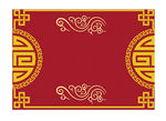 喜庆中式剪纸花纹生日寿宴背景图