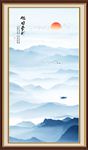 竖幅山水画