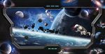 神秘太空仓星球背景墙壁画装饰画