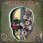 复古怀旧骷髅头蒸汽朋克装饰画