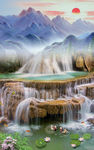 山水玄关挂画