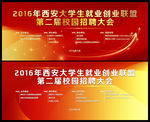大学生就业创业校园招聘会议背景