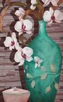 现代简约浮雕花瓶装饰画