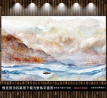 现代大理石山水