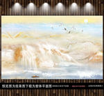石纹江山多娇风水山水