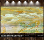 背景大理石山水