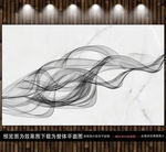 线条山水瓷砖背景墙
