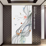 流水生财山水石纹