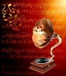 复古矢量留声机