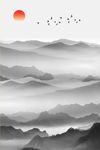 中式水墨山水风景装饰画