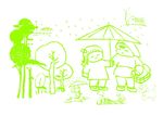 雨中漫步 简写画