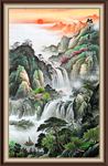竖幅山水画