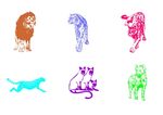 猛兽 线条画
