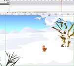 疯狂的鸡在雪地中行走7秒