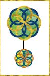 金色现代抽象几何图案装饰画