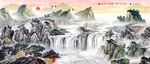 山水水墨画