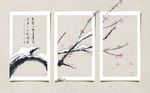 中式唯美枝干花卉背景墙