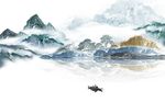 中式水墨山水背景墙