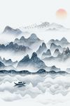 意境迷雾山水装饰画