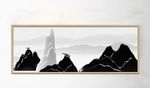 中式浮雕陶瓷假山装饰画
