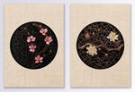 浮雕树枝花卉装饰画