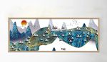 中国风金色立体飞鸟装饰画