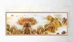 新中式金箔山水风景唯美装饰画
