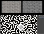 黑白经典手绘羽毛无缝拼接壁画