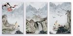 中国风山水仙鹤装饰画