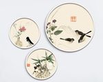 中国风素雅花鸟工笔装饰画