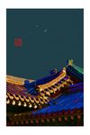 中国风古典宫廷古风屋檐装饰画