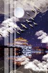 文艺中国风建筑风景装饰画