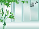 中式简约竹子玄关屏风背景底纹素