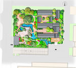 中式小庭园景观设计平面图