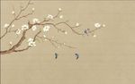 工笔画玉兰花鸟新中式花鸟壁纸