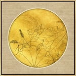 新中式金线荷花装饰画
