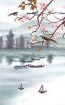 淡雅山水意境装饰画