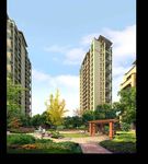 鸟瞰图 房地产效果图 小区效果