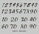 毛笔数字